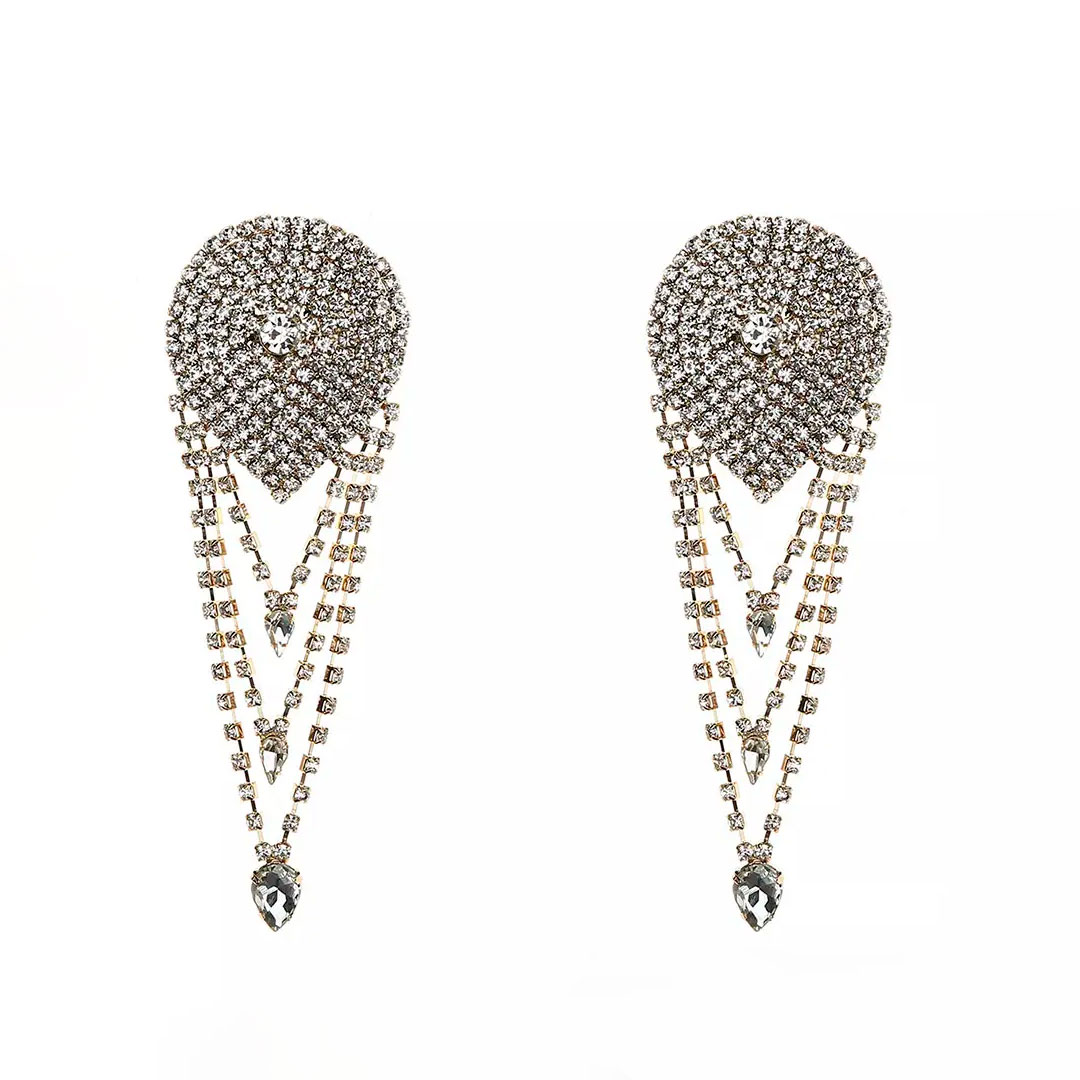 Tapa Seio de Luxo com Strass e Pingente - Pleasure Dreams Nipples Pasties - 2