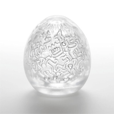 Foto 3 do produto Masturbador em TPE com Textura Personalizada - Tenga x Keith Haring Egg Party | 5,8 x 5 cm