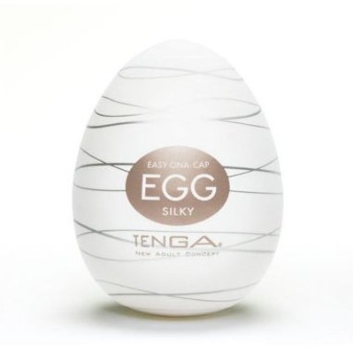 Foto 1 do produto Masturbador Masculino com Texturas Emaranhadas - Tenga Egg Silky