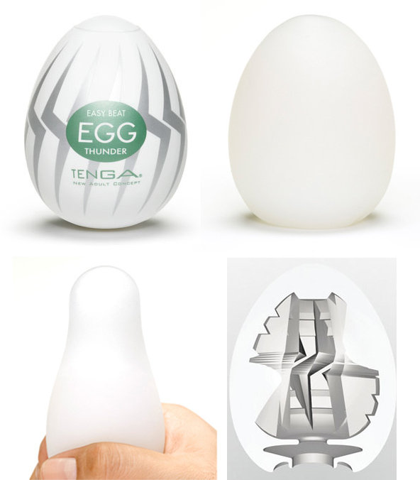 Masturbador em TPE com Textura Interna - Tenga Egg Thunder | 5,8 x 5 cm - 3