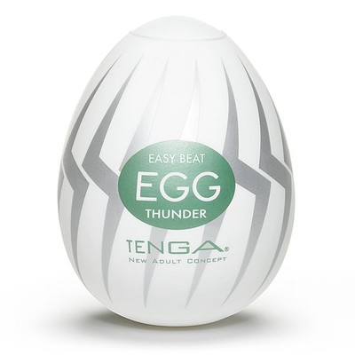 Foto 2 do produto Masturbador em TPE com Textura Interna - Tenga Egg Thunder | 5,8 x 5 cm