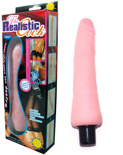 The Realistic Cock - Prótese Peniana Realística Feita em Cyberskin com Vibração em Multivelocidade - 18,5 x 4 cm | Cor: Bege - 1