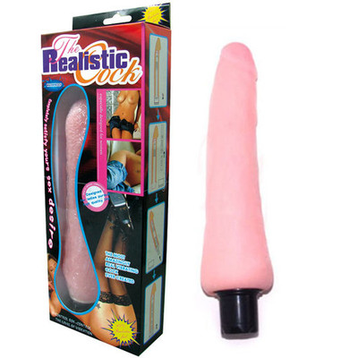 The Realistic Cock - Prótese Peniana Realística Feita em Cyberskin com Vibração em Multivelocidade - 18,5 x 4 cm | Cor: Bege