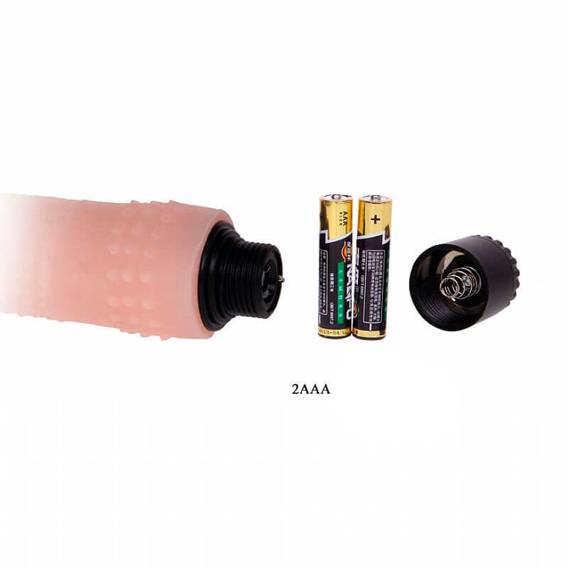 The Realistic Cock - Prótese Realística em Formato de Pênis com Glande Definida, Nódulos Massageadores e Vibração Multivelocidade - 16,7 x 4,2 cm - 2