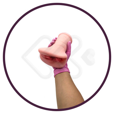Masturbador Masculino com Formato de Vagina e Ânus em Cyberskin - The Realistic | 14,8 x 6,6 cm