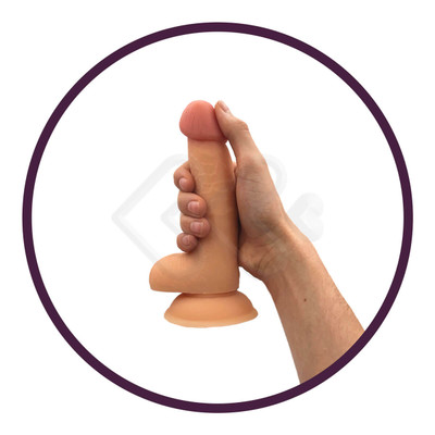 Prótese Peniana Realística em Silicone com Escroto, Veias Salientes e Ventosa - The Ultra Soft Dude 7.0 | 13 x 3,6 cm
