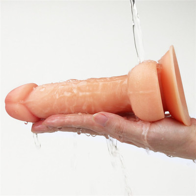 Prótese Peniana Realística em TPE com Escroto, Veias Salientes e Ventosa - Lovetoy The Ultra Soft Dude 7.0 | 13 x 3,6 cm