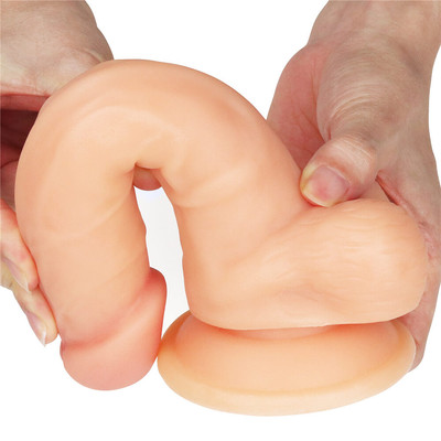 Foto 5 do produto The Ultra Soft Dude 8.0 - Prótese Peniana Realística em Silicone Soft Touch com Escroto, Veias Salientes e Ventosa - 15 x 4 cm