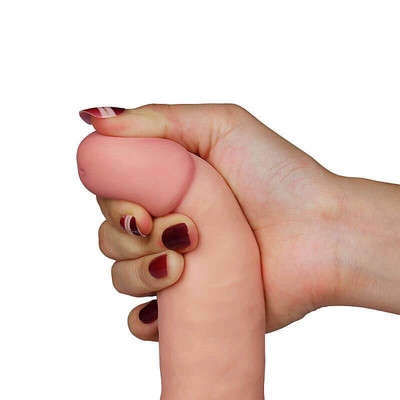 Foto 4 do produto The Ultra Soft Dude - Prótese Realística em Formato de Pênis em Silicone com Escroto, Ventosa e 10 Vibrações Impulse - 14 x 4 cm