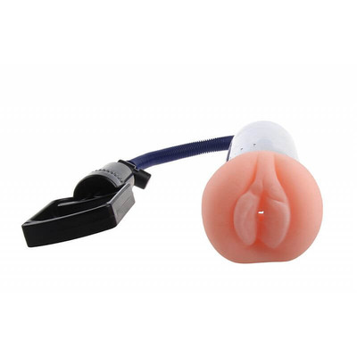 Foto 4 do produto The U.S. Soldier Penis Pump - Bomba Peniana Manual com Manopla e Anel em Cyberskin com Formato de Vagina