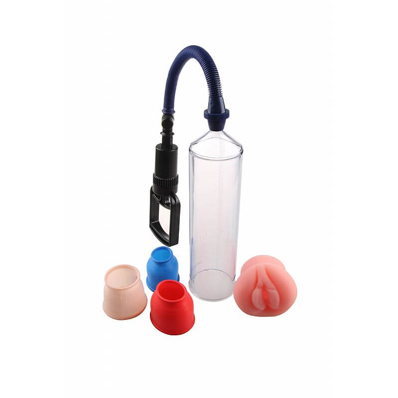 Bomba Peniana Manual com Manopla, 3 Anéis em Silicone e 1 Anel Formato de Vagina em TPE - The U.S. Soldier Penis Pump - 3