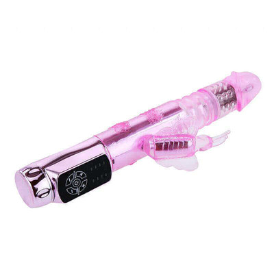 Foto 2 do produto Throbbing Butterfly - Vibrador Recarregável Estimulador de Clítoris em Forma de Borboleta com Textura Anelar, 12 Modos de Rotação e 4 Velocidades de Rotação - 24,5 x 3,5 cm