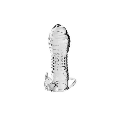 Foto 2 do produto Tiamat - Capa Peniana com Estimulador de Clítoris e Vibração - 13 x 3,6 cm