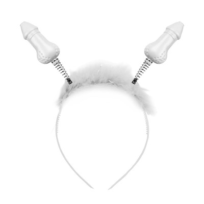 Foto 2 do produto Tiara com Plumas para Cabeça e Mini Pênis Fixados Por Mola - FestaChic | Disponível em 3 Cores