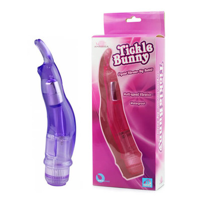 Foto 1 do produto Tickle Bunny - Vibrador Ponto G em Forma de Coelho com Vibração Multivelocidade e Resistente à Água - 22 x 4 cm  | Cor: Roxo