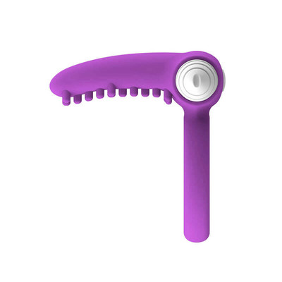 Foto 4 do produto Tongue Cock Ring - Anel Peniano em Silicone com Estimulador Clitoriano e Vibração Única | Cor: Lilás