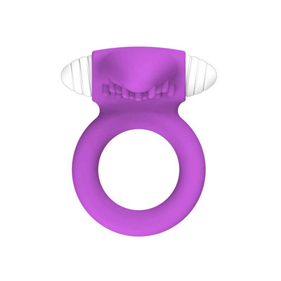 Foto 3 do produto Tongue Cock Ring - Anel Peniano em Silicone com Estimulador Clitoriano e Vibração Única | Cor: Lilás