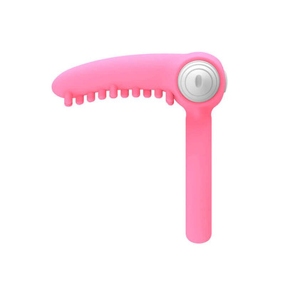 Foto 3 do produto Tongue Cock Ring - Anel Peniano em Silicone com Estimulador Clitoriano e Vibração Única | Cor: Rosa