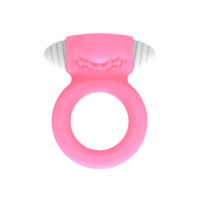 Foto 4 do produto Tongue Cock Ring - Anel Peniano em Silicone com Estimulador Clitoriano e Vibração Única | Cor: Rosa