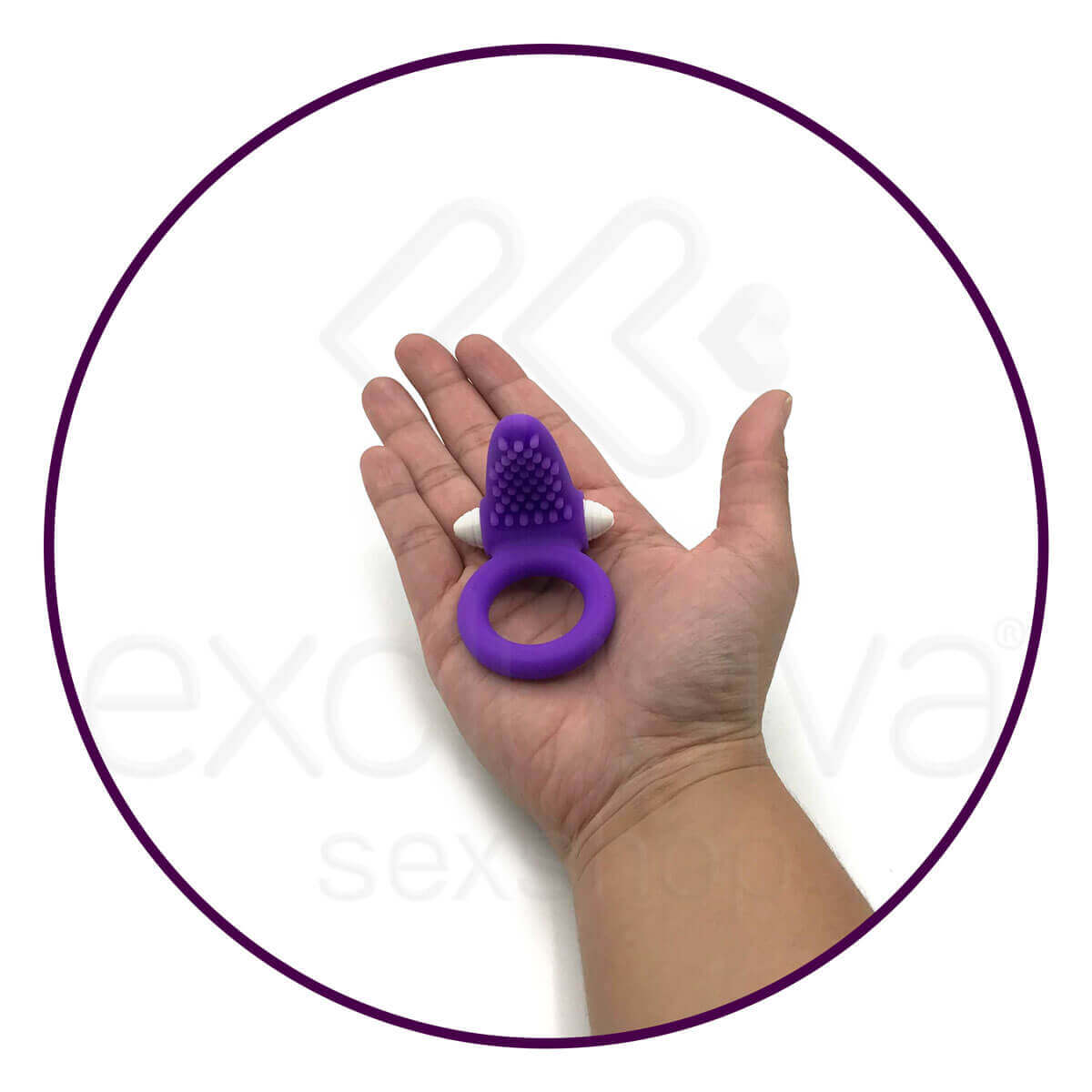 Tongue Cock Ring - Anel Peniano em Silicone com Estimulador Clitoriano e Vibração Única | Cor: Lilás - 5
