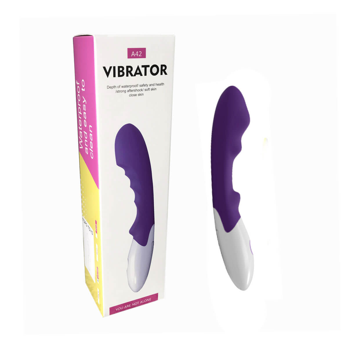 Topo Toys A43 Vibrator - Vibrador de Ponto G e Estimulador de Clitóris com 2 Texturas Massageadoras e 7 Modos de Vibração - 12,7 x 3,6 cm - 1