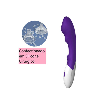 Foto 4 do produto Topo Toys A43 Vibrator - Vibrador de Ponto G e Estimulador de Clitóris com 2 Texturas Massageadoras e 7 Modos de Vibração - 12,7 x 3,6 cm