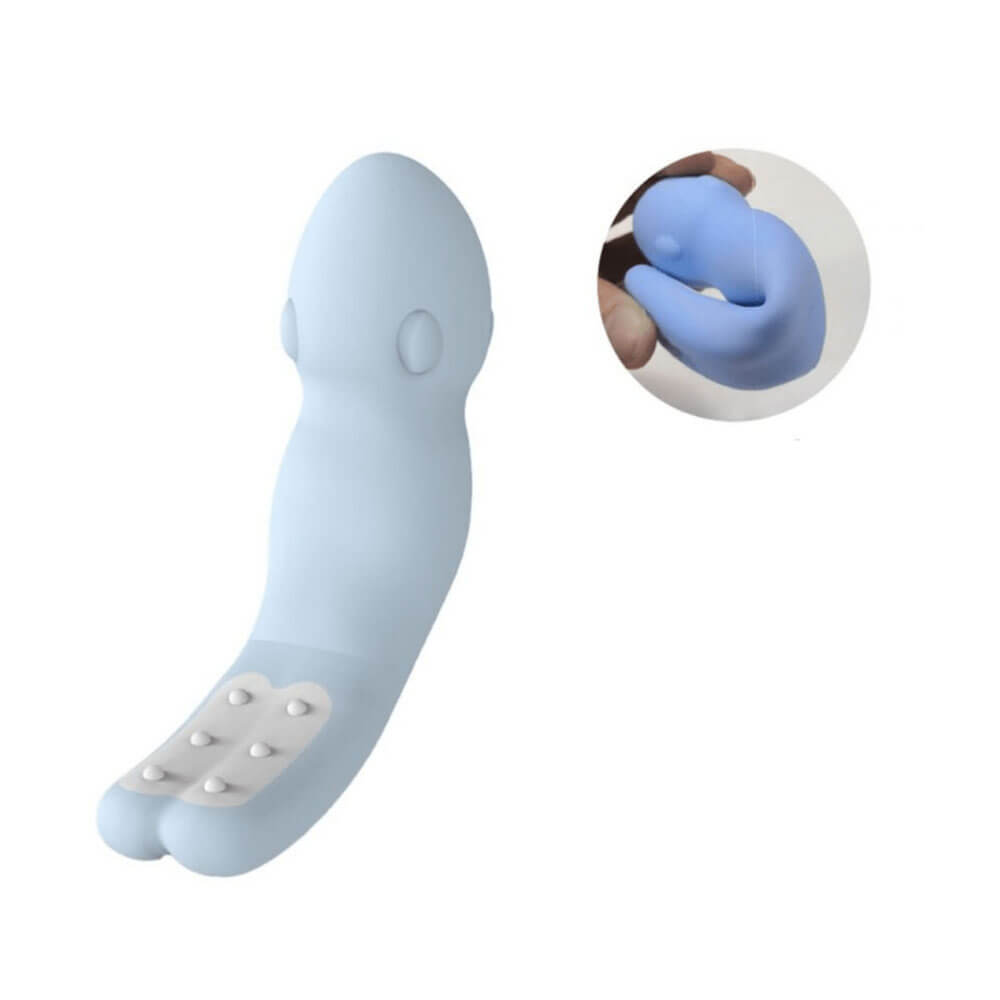 Vibrador Estimulador de Ponto G e Clitóris com 9 Modos de Vibração e Aplicativo, Recarregável Via USB - Topo Toys A52 - 12,5 x 3,3 cm - 3