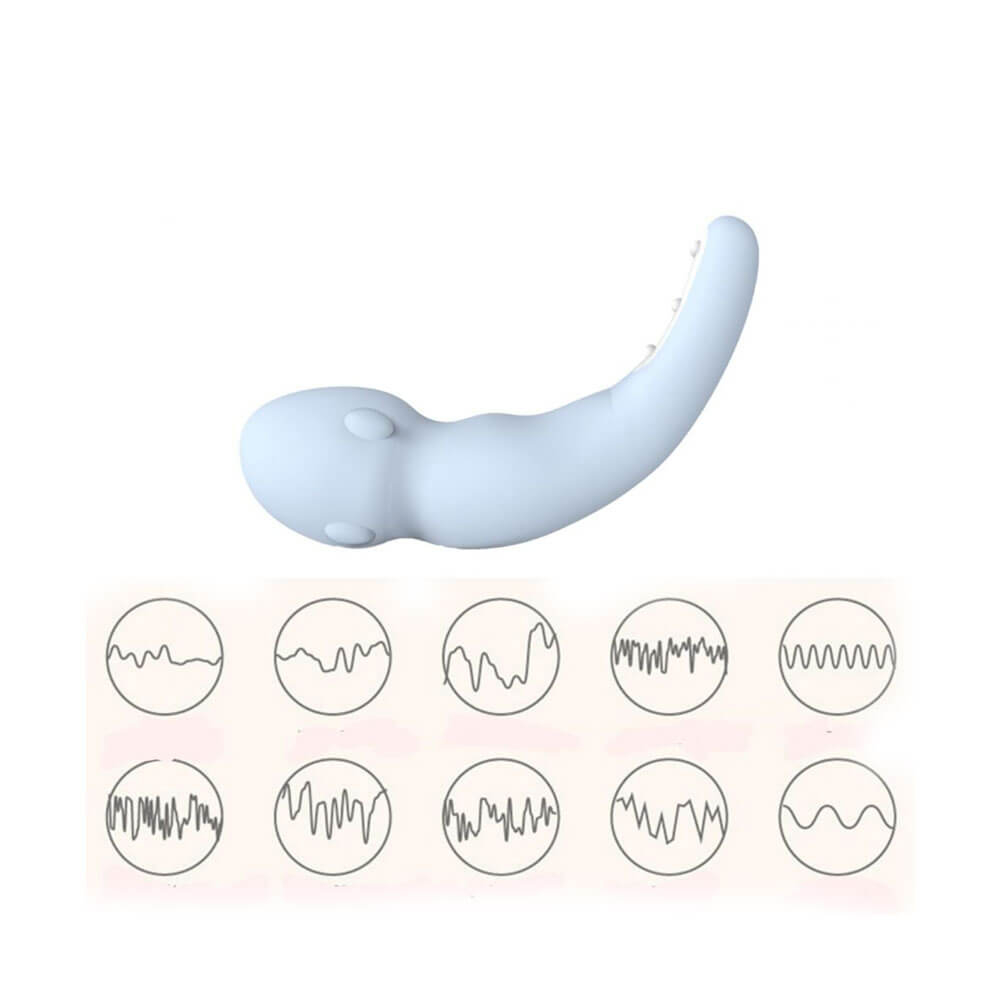 Vibrador Estimulador de Ponto G e Clitóris com 9 Modos de Vibração e Aplicativo, Recarregável Via USB - Topo Toys A52 - 12,5 x 3,3 cm - 4