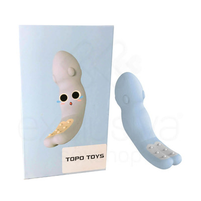 Foto 1 do produto Vibrador Estimulador de Ponto G e Clitóris com 9 Modos de Vibração e Aplicativo, Recarregável Via USB - Topo Toys A52 - 12,5 x 3,3 cm