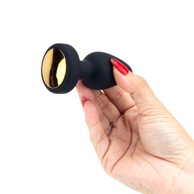 Foto 6 do produto Plug Anal Cônico em Silicone Aveludado com 7 Modos de Vibração e Controle Remoto sem Fio - Topo Toys Anal | 6,7 x 3,5 cm