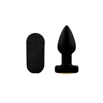 Foto 3 do produto Plug Anal Cônico em Silicone Aveludado com 7 Modos de Vibração e Controle Remoto sem Fio - Topo Toys Anal | 6,7 x 3,5 cm