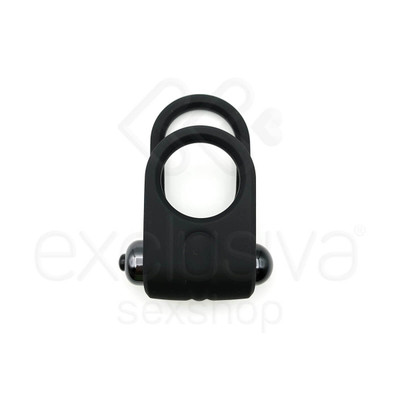 Foto 6 do produto Topo Toys - Anel Peniano e Escrotal em Silicone com Estimulador de Clítoris e Cápsula Vibratória - 8,5 x 6 cm