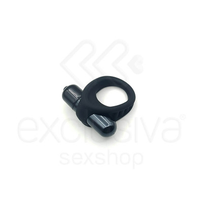 Foto 2 do produto Topo Toys - Anel Peniano em Silicone com Estimulador de Clítoris e Cápsula Vibratória - 5,8 x 6 cm