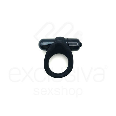 Foto 3 do produto Topo Toys - Anel Peniano em Silicone com Estimulador de Clítoris e Cápsula Vibratória - 5,8 x 6 cm