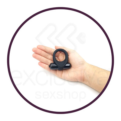 Foto 4 do produto Topo Toys - Anel Peniano em Silicone com Estimulador de Clítoris e Cápsula Vibratória - 5,8 x 6 cm