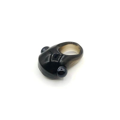 Foto 4 do produto Topo Toys - Anel Peniano em Silicone com Estimulador de Clítoris e Cápsula Vibratória - 7,3 x 6 cm