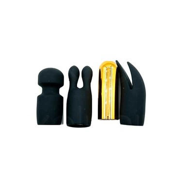 Foto 2 do produto Cápsula Vibratória Recarregável com 7 Modos de Vibrações e 3 Capas com Pontas Diferentes - Topo Toys | 5,9 x 2 cm