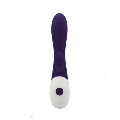 Foto 2 do produto Vibrador Estimulador de Ponto G e Clitóris em Silicone com 7 Modos de Vibração - 10,1 x 3,3 cm | Cor: Roxo
