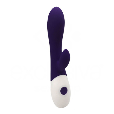 Foto 3 do produto Vibrador Estimulador de Ponto G e Clitóris em Silicone com 7 Modos de Vibração - 10,1 x 3,3 cm | Cor: Roxo