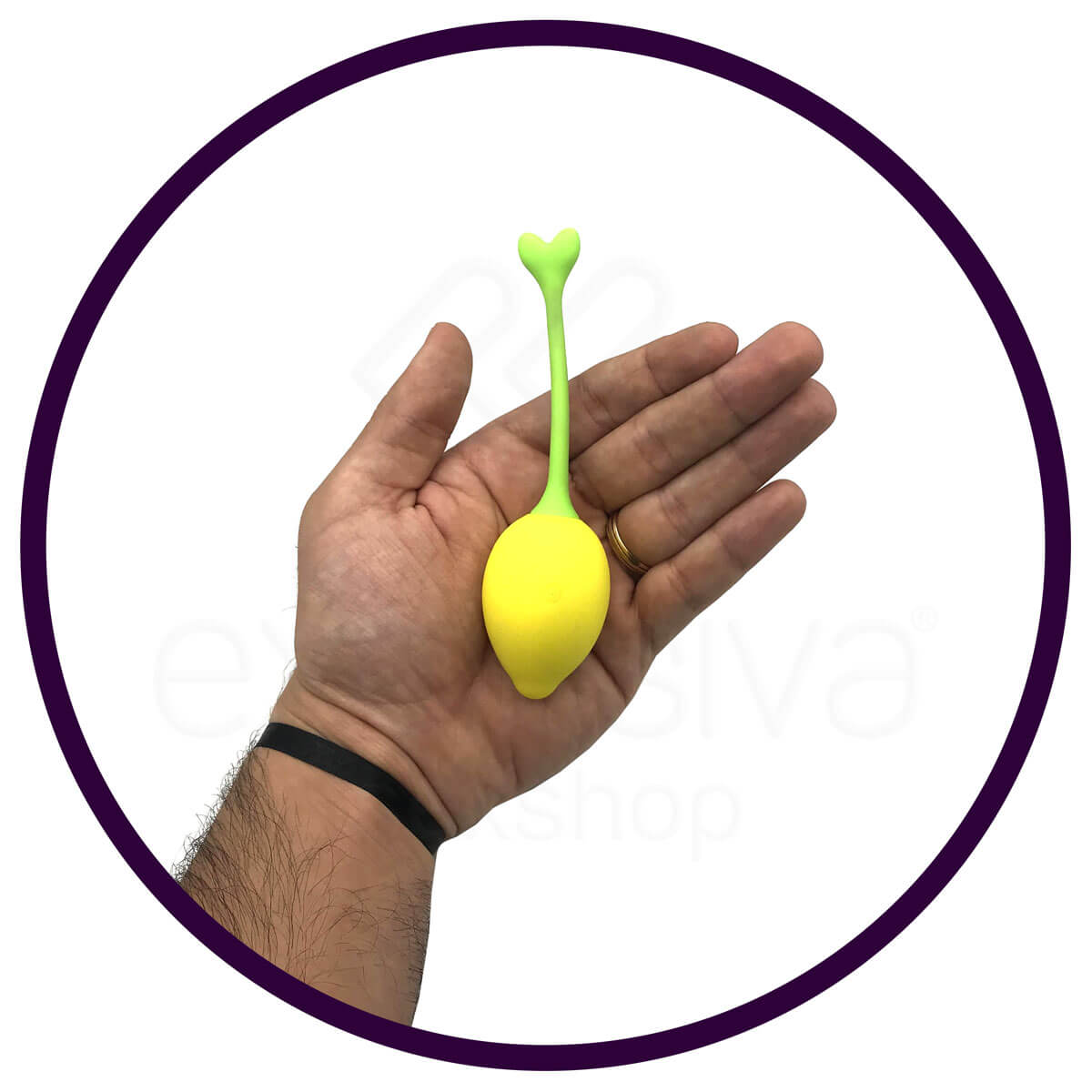 Topo Toys Lemon Ball - Vibrador Estimulador em Forma de Limão com 10 Modos de Vibração e Aplicativo - 4,9 x 3,4 cm - 6