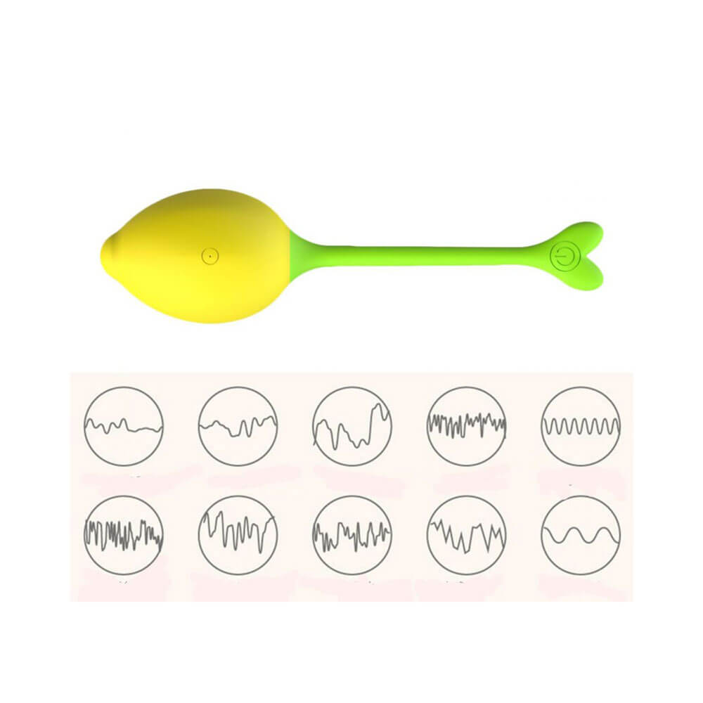 Topo Toys Lemon Ball - Vibrador Estimulador em Forma de Limão com 10 Modos de Vibração e Aplicativo - 4,9 x 3,4 cm - 4