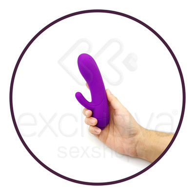 Foto 4 do produto Mini Vibrador Recarregável em Silicone Estimulador de Ponto G e de Clítoris com 7 Modos de Vibrações - Topo Toys | 14 x 3 cm