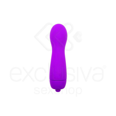 Foto 2 do produto Topo Toys - Mini Vibrador Recarregável em Silicone com Ponta mais Volumosa e 7 Modos de Vibrações- 13,2 x 3,5 cm