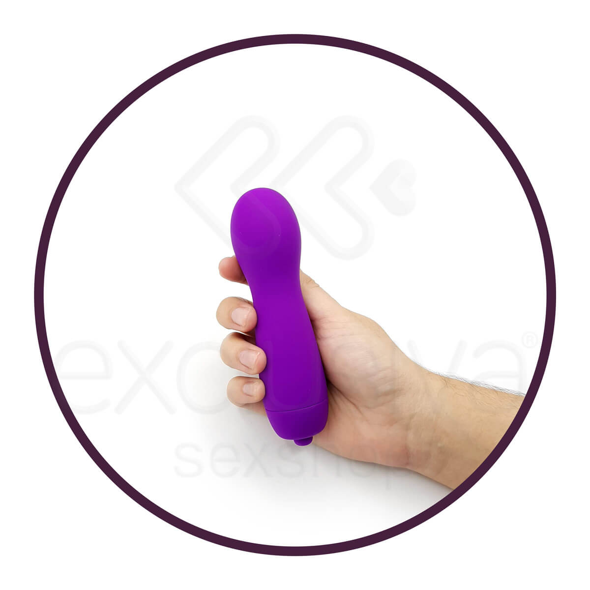 Topo Toys - Mini Vibrador Recarregável em Silicone com Ponta mais Volumosa e 7 Modos de Vibrações- 13,2 x 3,5 cm - 5