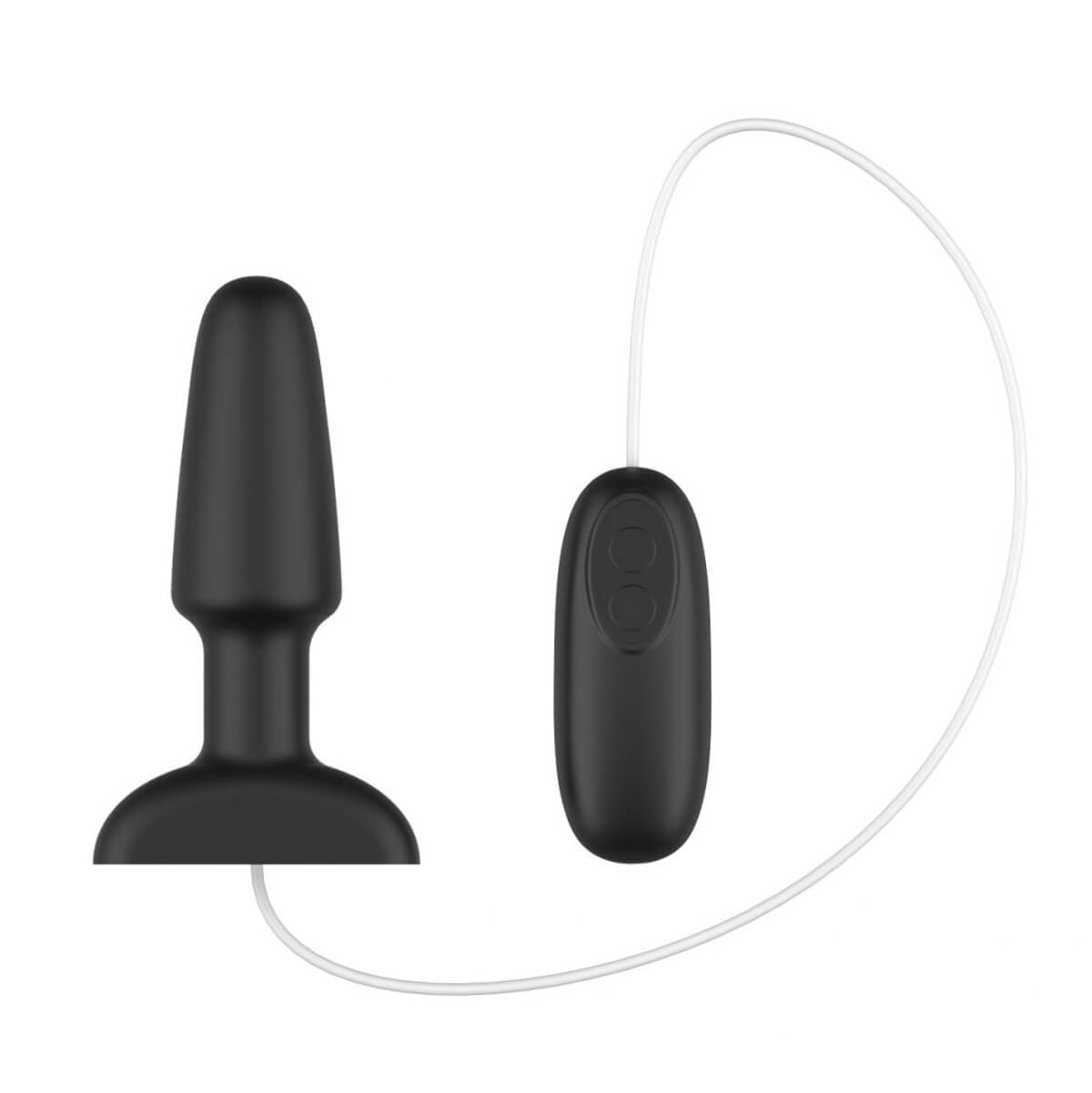 Plug Anal com 7 Modos de Vibração, Controle Remoto com Fio e Motor de Alta Potência - Topo Toys Fantasy | 9,5 x 3,3 cm - 2
