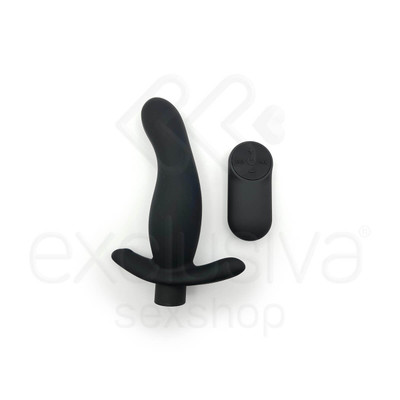 Foto 4 do produto Topo Toys - Plug Anal Estimulador de Próstata Recarregável em Silicone com 7 Modos de Vibrações, 4 Velocidades e Controle Remoto Sem Fio - 15,5 x 3,7 cm