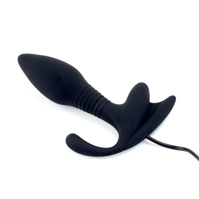 Foto 2 do produto Plug Anal Recarregável em Silicone com 7 Modos de Vibração e Controle Remoto Com Fio - Topo Toys | 10,5 x 3,3 cm