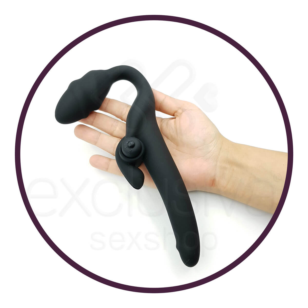 Topo Toys - Strap On Penetrador com Estimulador de Clítoris, Plug e Cápsula vibratória - 21,5 x 2,8 cm - 4