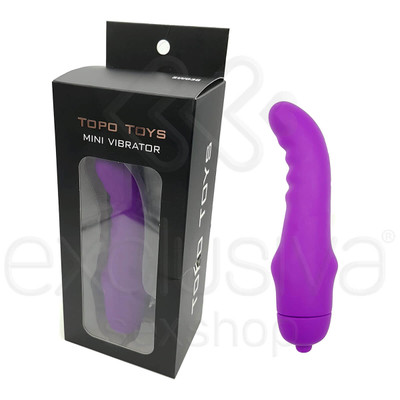 Foto 1 do produto Vibrador Estimulador de Ponto G Recarregável em Silicone com 6 Modos de Vibrações  - Topo Toys | 14,5 x 2,7 cm