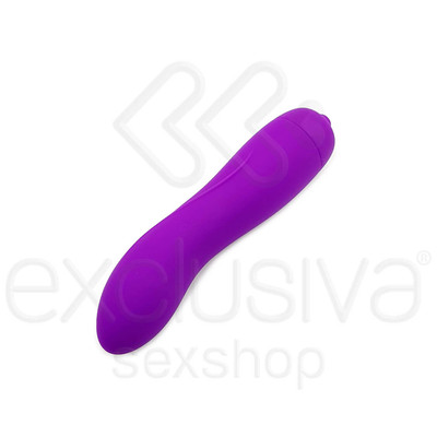 Foto 3 do produto Vibrador com Estimulador de Ponto G, Recarregável em Silicone com 7 Modos de Vibrações - Topo Toys | 14,3 x 3 cm
